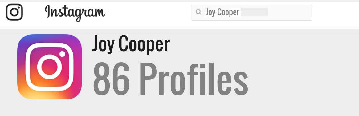 Joy Cooper instagram account