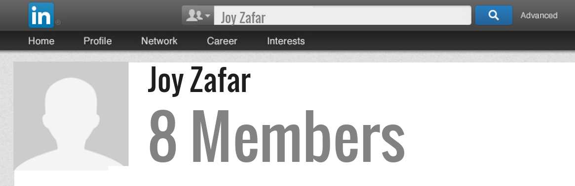 Joy Zafar linkedin profile