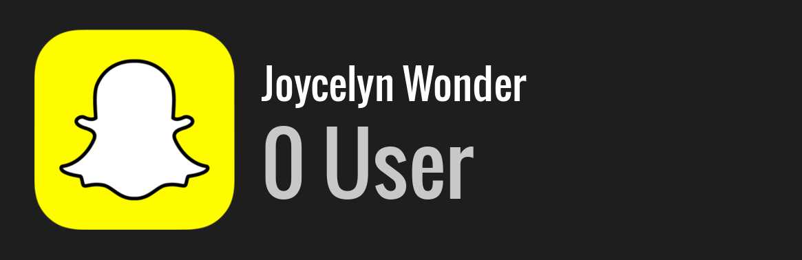Joycelyn Wonder snapchat