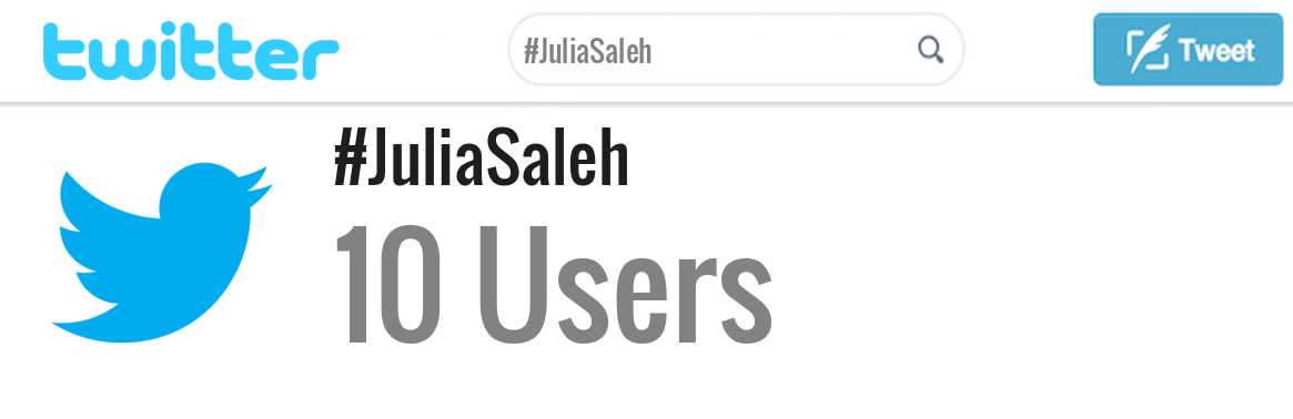 Julia Saleh twitter account