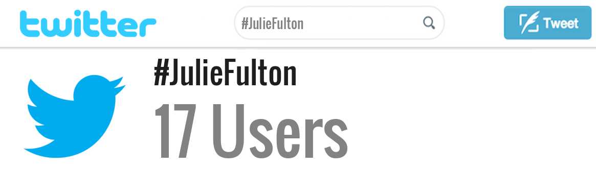 Julie Fulton twitter account