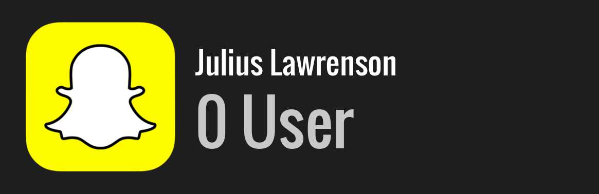 Julius Lawrenson snapchat