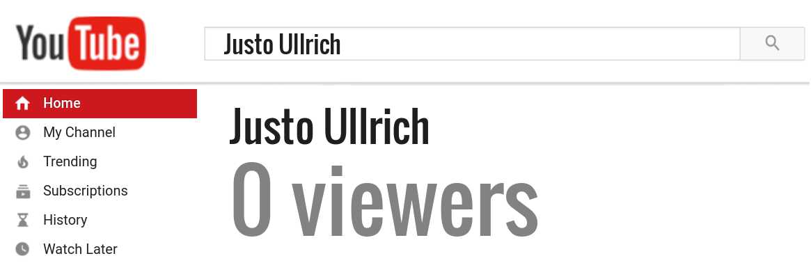 Justo Ullrich youtube subscribers