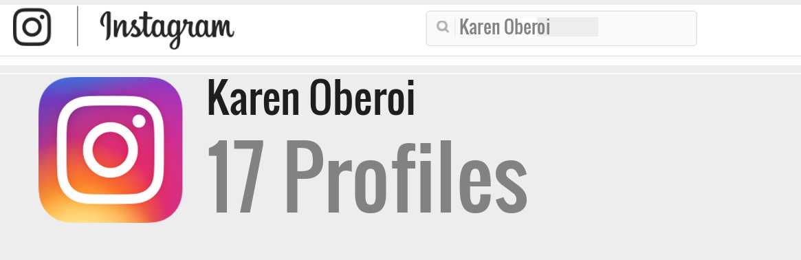Karen Oberoi instagram account