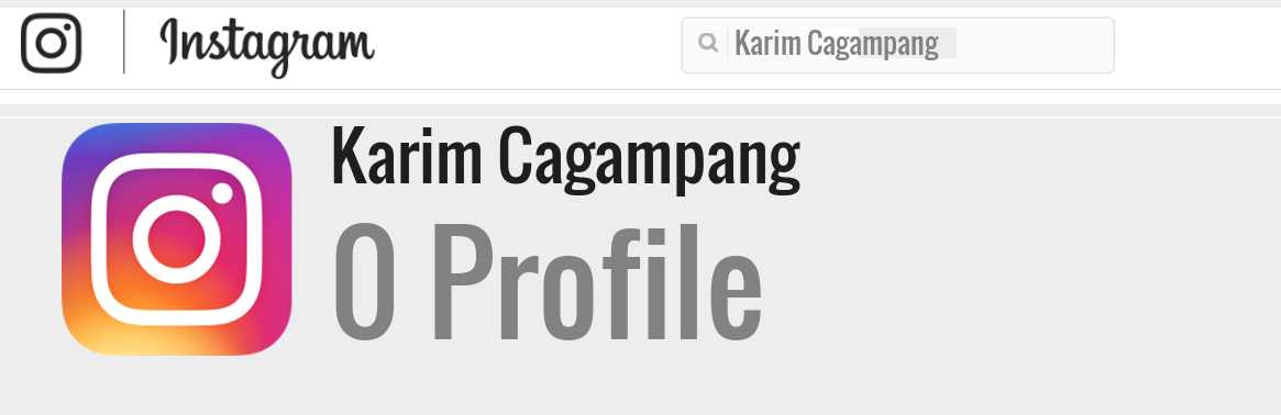 Karim Cagampang instagram account