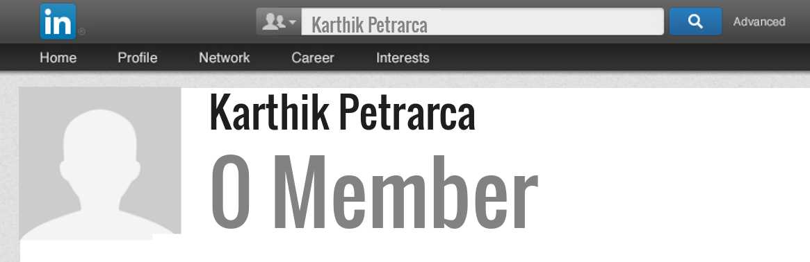 Karthik Petrarca linkedin profile