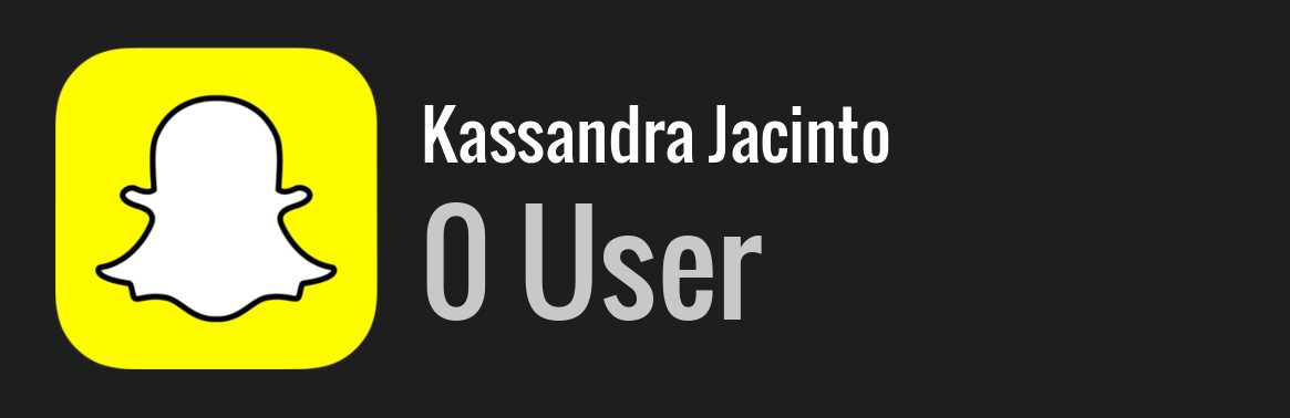 Kassandra Jacinto snapchat