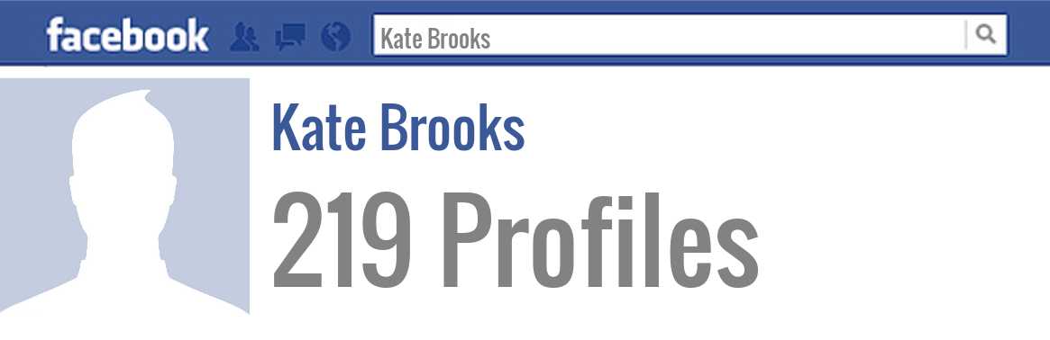 Kate Brooks facebook profiles