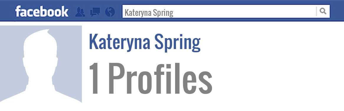 Kateryna Spring facebook profiles