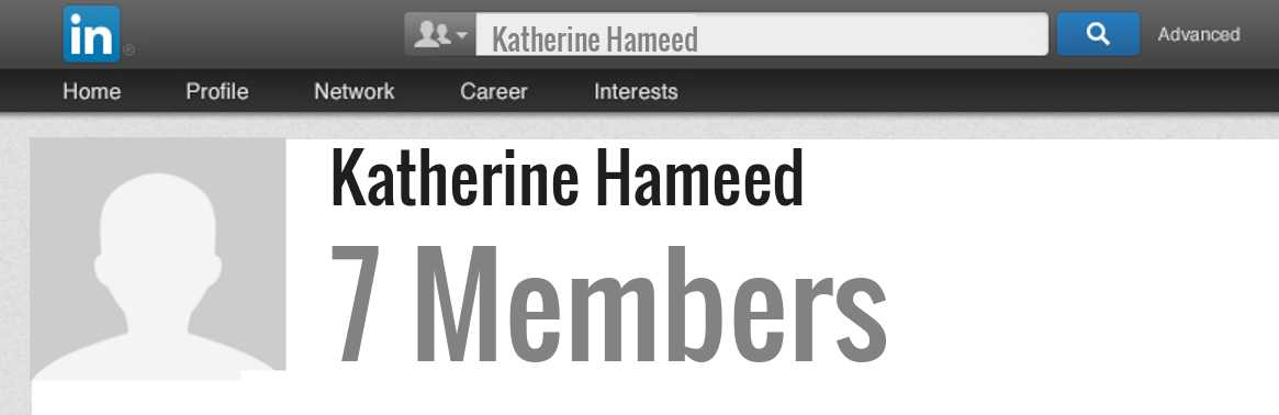 Katherine Hameed linkedin profile