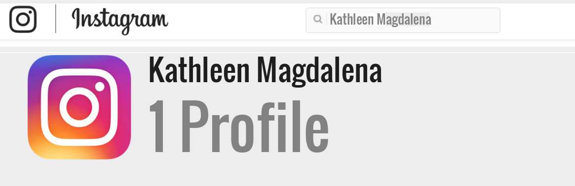 Kathleen Magdalena instagram account