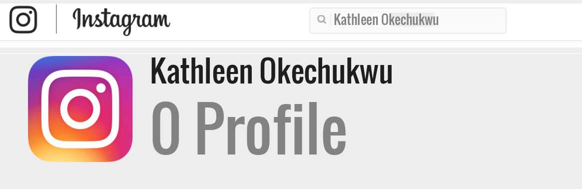 Kathleen Okechukwu instagram account