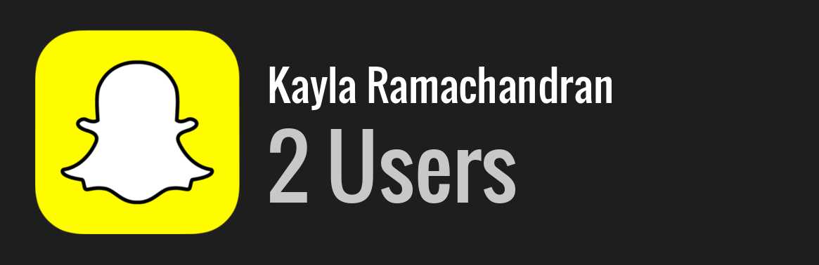 Kayla Ramachandran snapchat