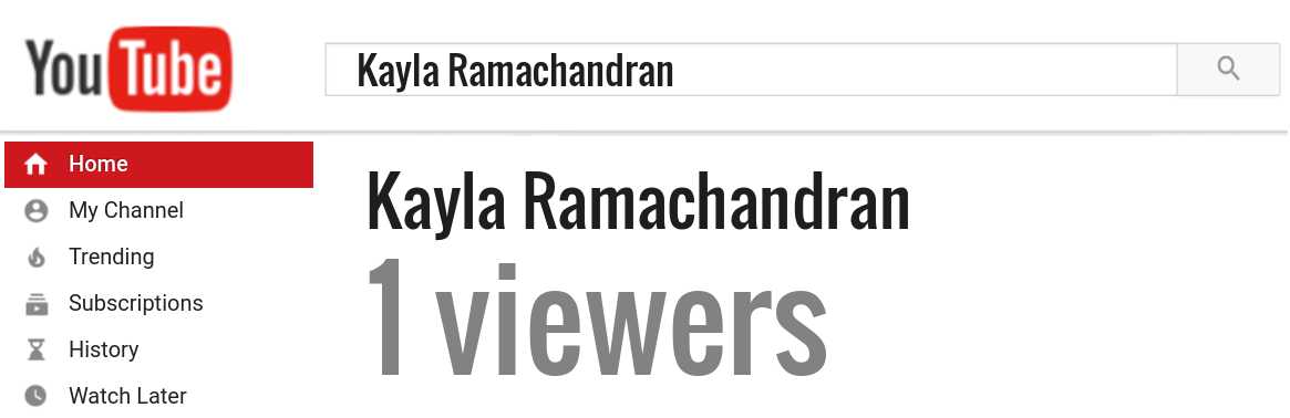 Kayla Ramachandran youtube subscribers