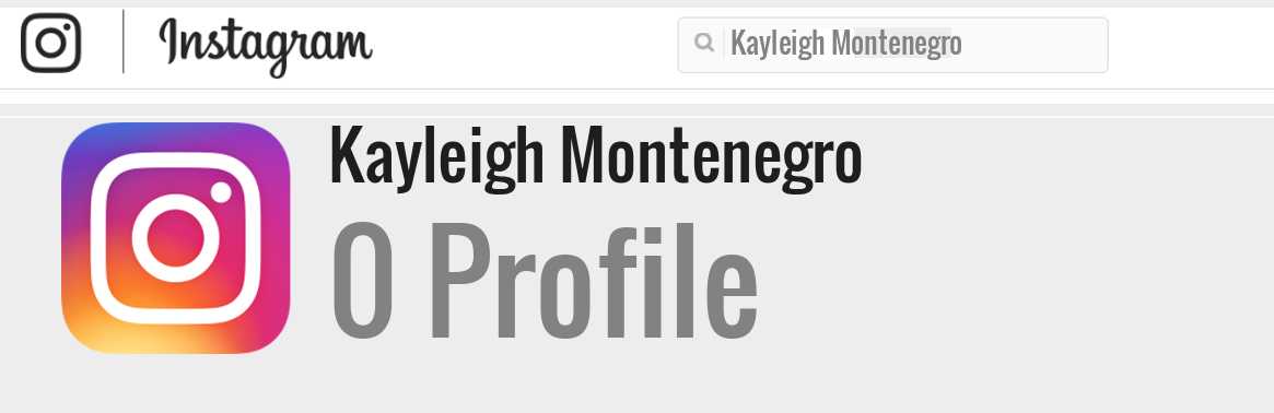 Kayleigh Montenegro instagram account