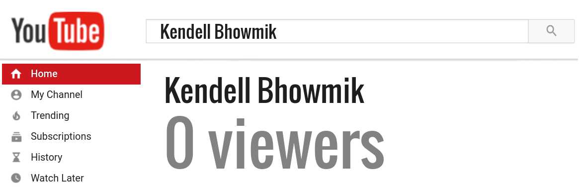 Kendell Bhowmik youtube subscribers