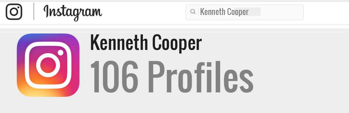 Kenneth Cooper instagram account