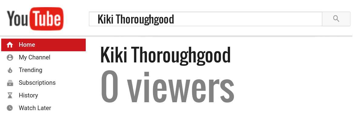 Kiki Thoroughgood youtube subscribers