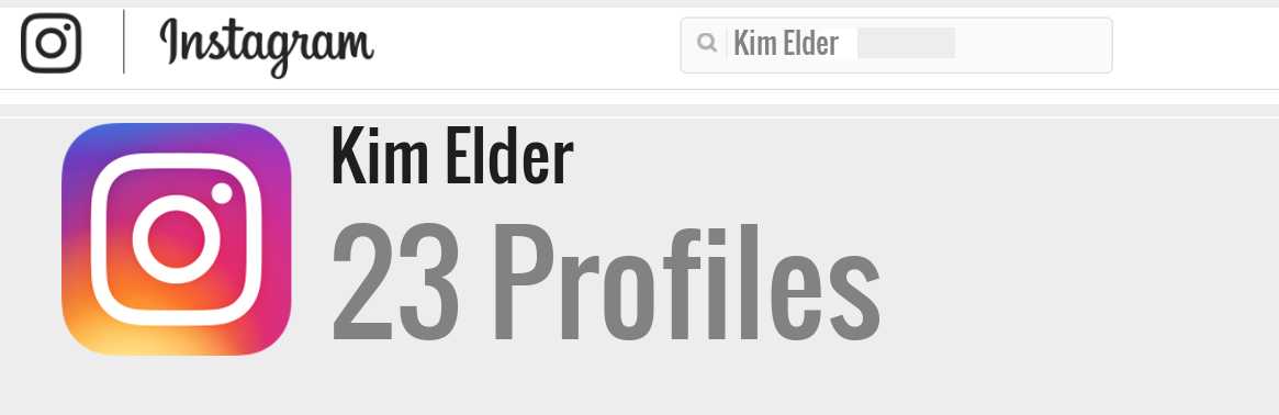 Kim Elder instagram account