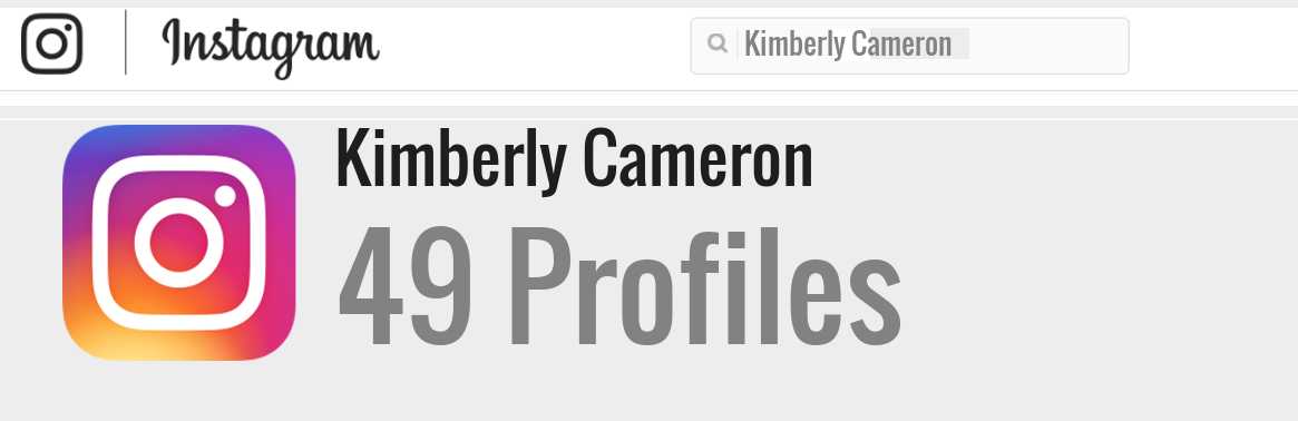 Kimberly Cameron instagram account