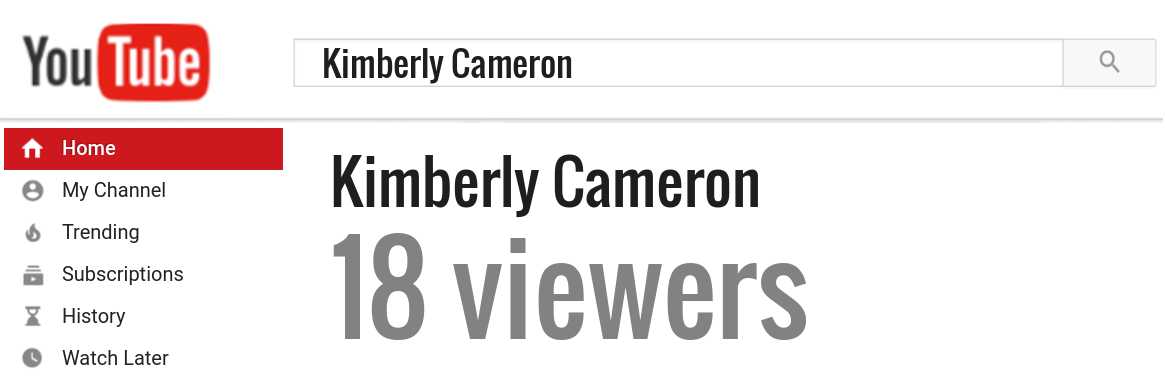 Kimberly Cameron youtube subscribers
