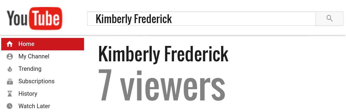 Kimberly Frederick youtube subscribers