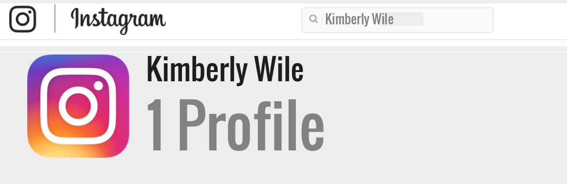 Kimberly Wile instagram account