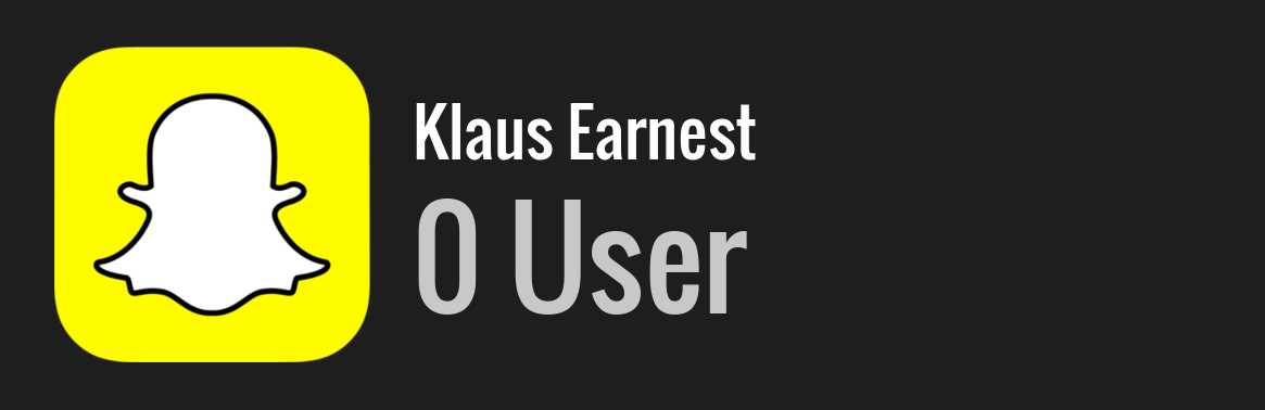 Klaus Earnest snapchat