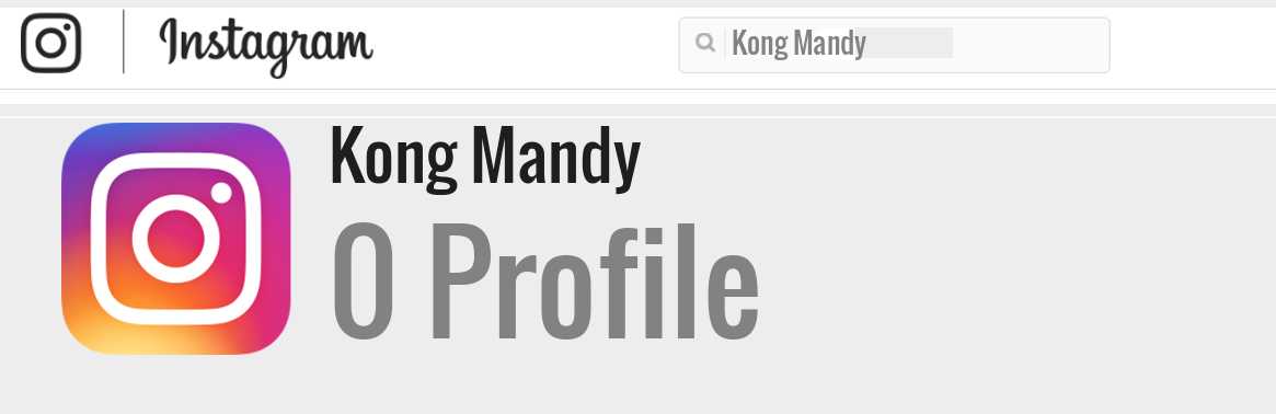 Kong Mandy instagram account