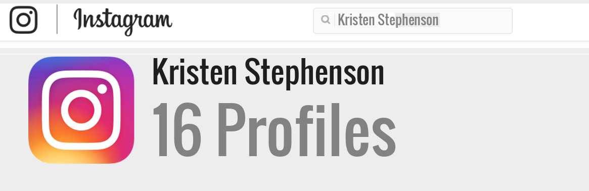 Kristen Stephenson instagram account