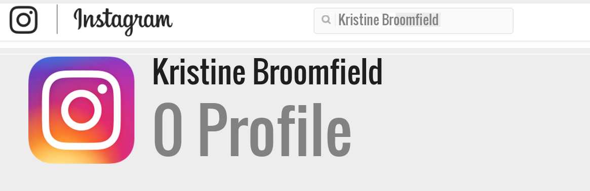 Kristine Broomfield instagram account