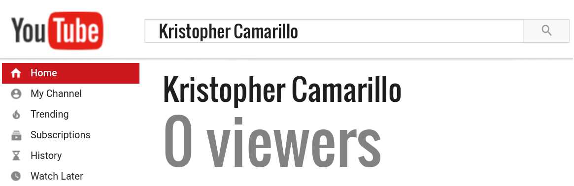 Kristopher Camarillo youtube subscribers