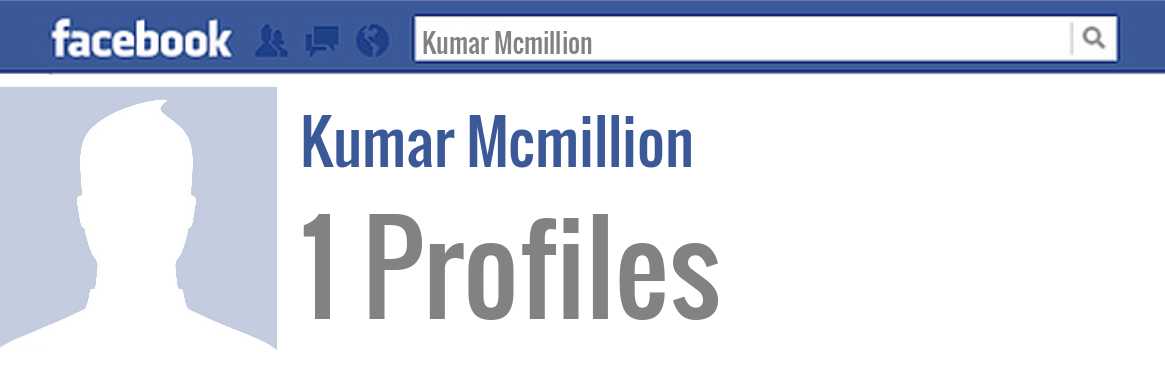 Kumar Mcmillion facebook profiles