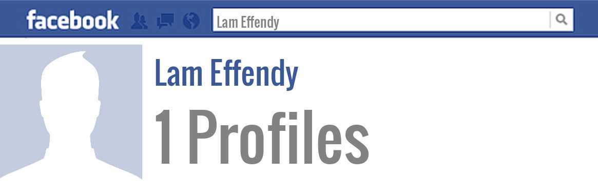 Lam Effendy facebook profiles