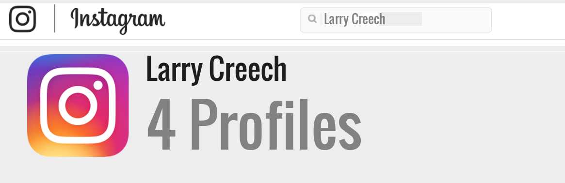 Larry Creech instagram account