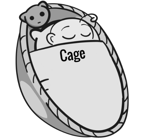 Cage sleeping baby