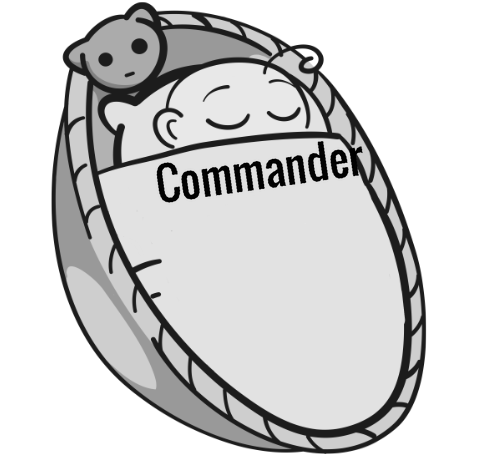 Commander sleeping baby
