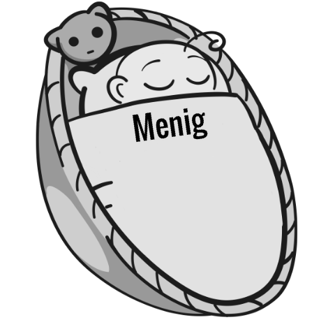 Menig sleeping baby
