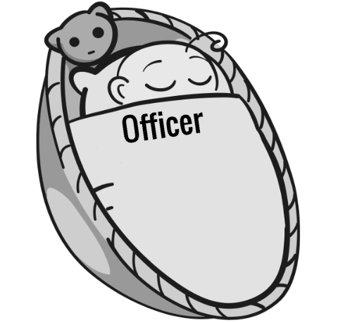 Officer sleeping baby