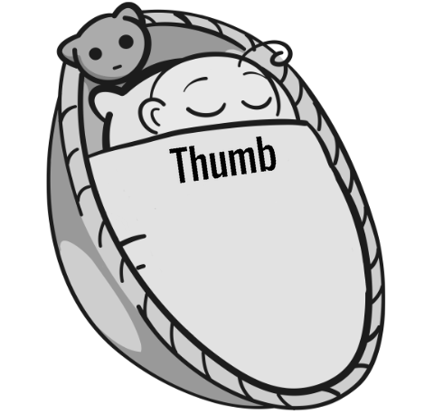 Thumb sleeping baby