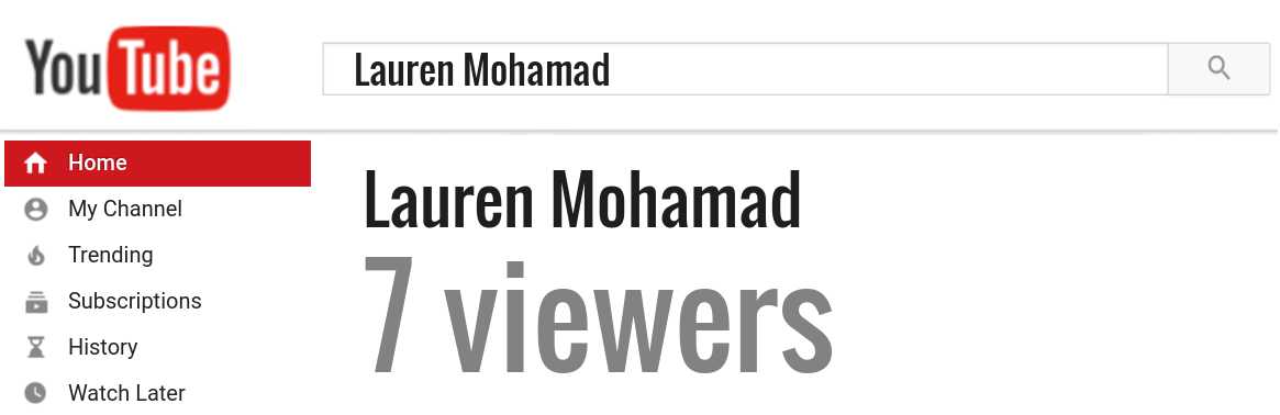 Lauren Mohamad youtube subscribers