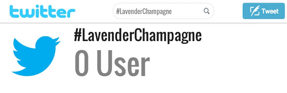 Lavender Champagne twitter account