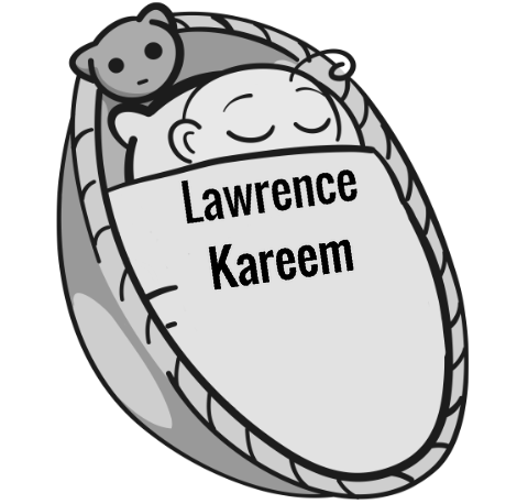 Lawrence Kareem sleeping baby