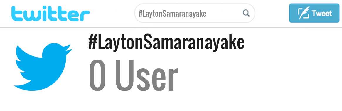 Layton Samaranayake twitter account