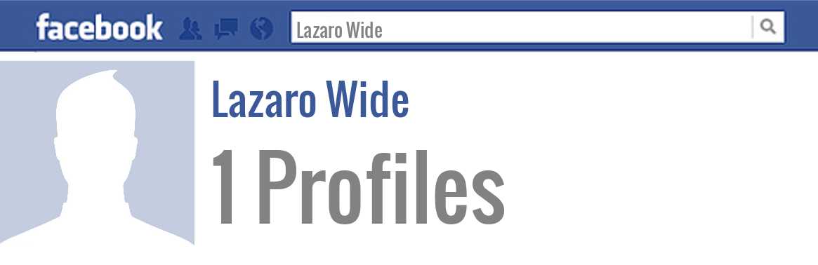 Lazaro Wide facebook profiles