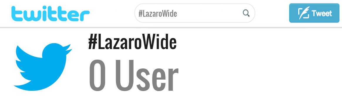 Lazaro Wide twitter account