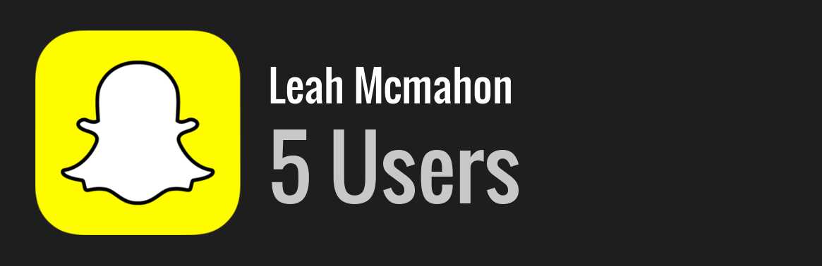 Leah Mcmahon snapchat