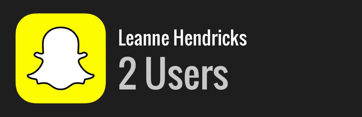Leanne Hendricks snapchat