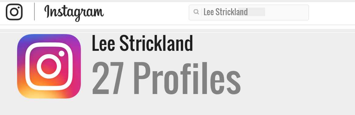 Lee Strickland instagram account