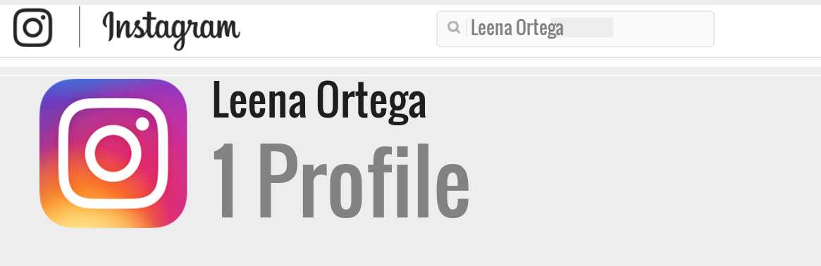 Leena Ortega instagram account